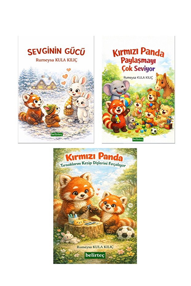 Kırmızı Panda Eğitici Çocuk Masalı Seti 3'lü