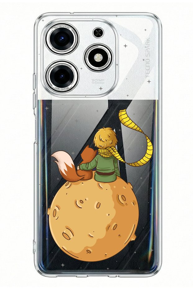Tecno Spark 10 Pro Compatible Little Prince Planet Boa Design Printed Silicone Case