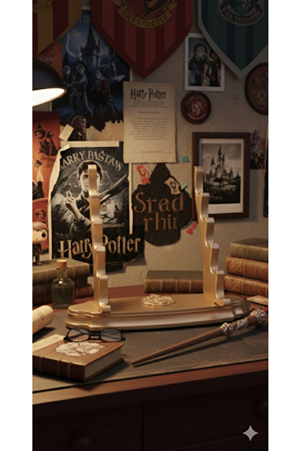 Harry Potter Potterhead 5-Piece Wand Display Stand Griffindor & Slytherin Collectible Decor