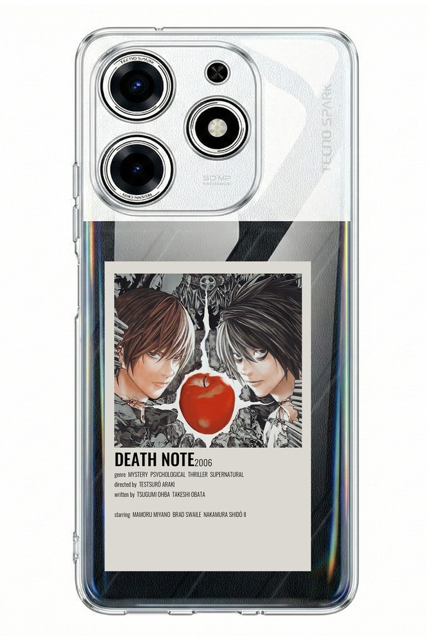 حافظة سيليكون مطبوعة بتصميم ملصق ديث نوت متوافقة مع تكنو سبارك 10 برو - 1