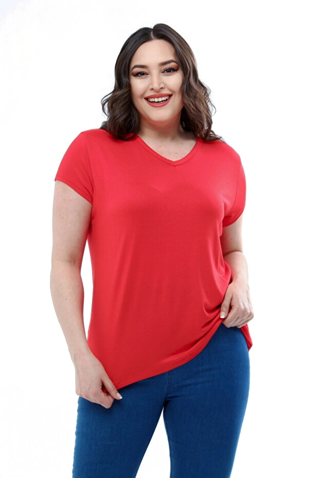 Basic V-Neck Blouse - 1