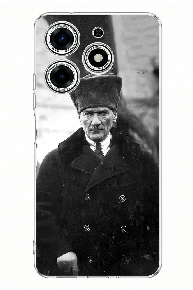 Tecno Spark 10 Pro Compatible Mustafa Kemal Atatürk Portrait Printed Silicone Case