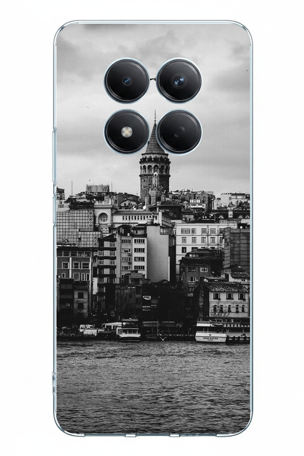 Redmi Note 15 Pro Plus Compatible Galata Tower and Sea View Printed Silicone Case