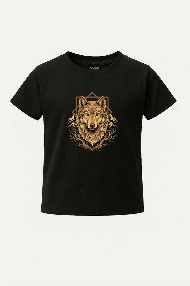 Children's T-Shirt Alfa Model - Tree of Life Seljuk Star Bozkurt Printed Children's T-Shirt