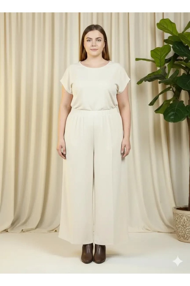 Women's Elastic Waist Large Size Pants