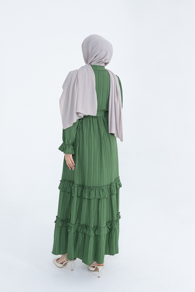 فستان نادا المزخرف بالكشكشة - 4