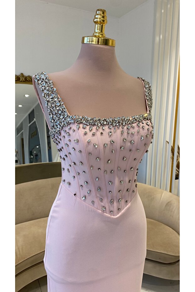 MİDİ ABİYE ELBİSE - 5