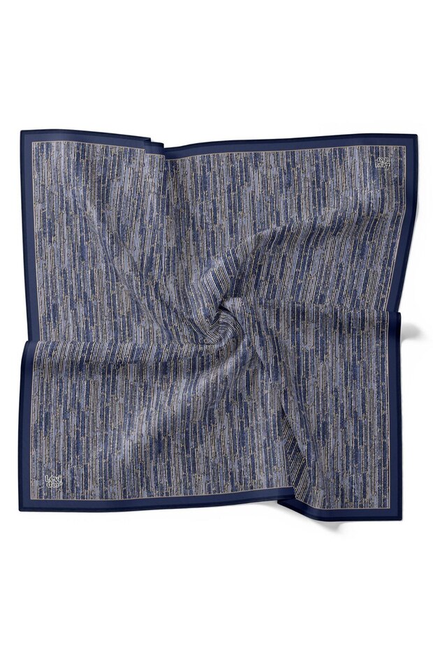 Striped Pattern Sparkling Crystal Scarf - 2