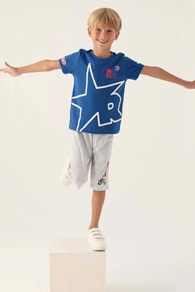 Boy's Blue Capri Set - 2