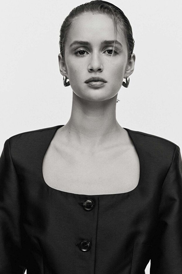 Square-neck blazer - 3