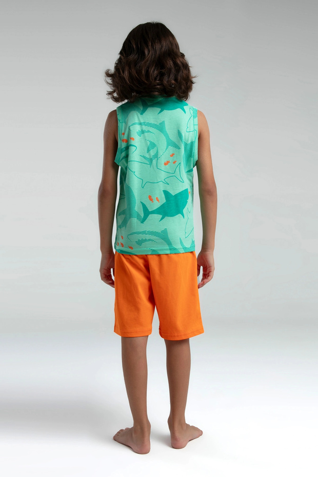 Boy's Brown Bermuda Set - 4