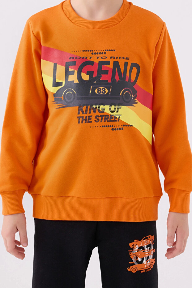 Boy's tracksuit - orange - 4