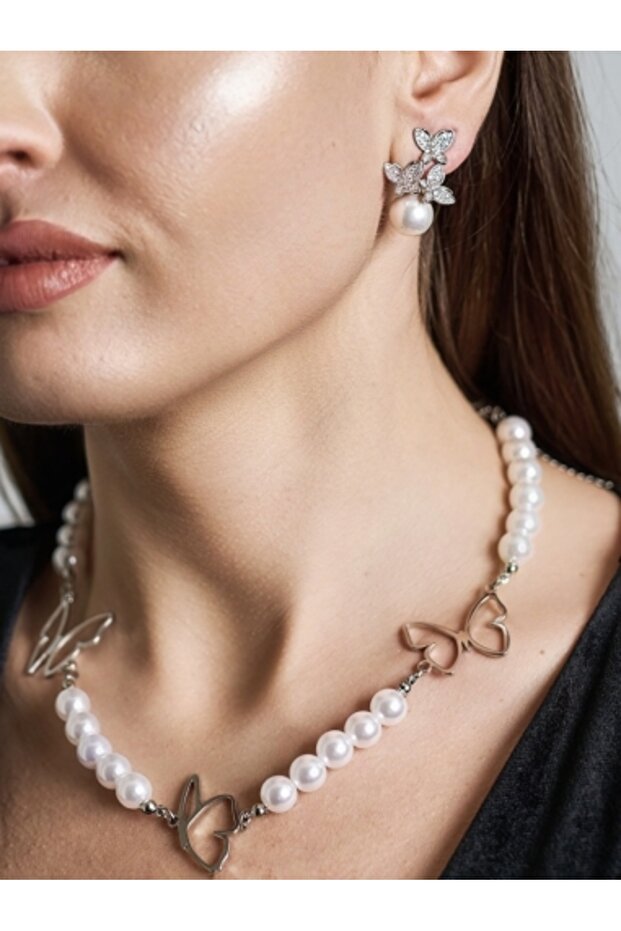 Colier perle Butterfly - 3