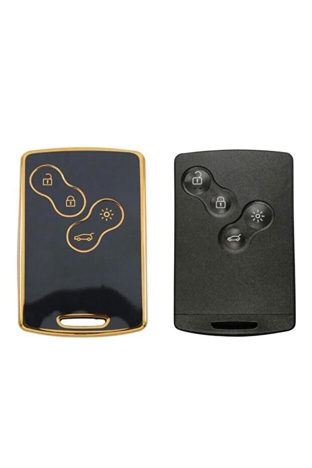 Renault Megane 3 Fluence, Clio 4 Card Black Key Protection Case Slot Proof With Note Card
