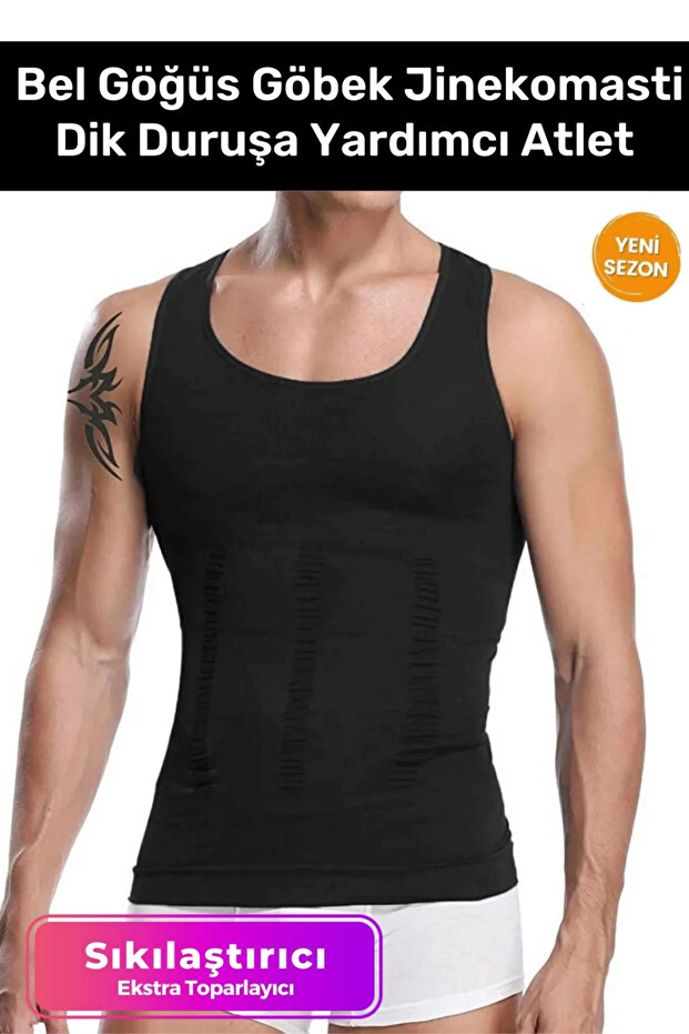 # Corset Waist Chest Upright Posture Corrector Men's Extra Belly Tightener Black Corset Undershirt