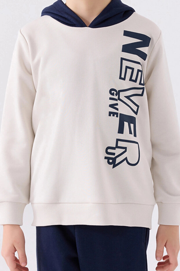 Boy's White Tracksuit Set - 4