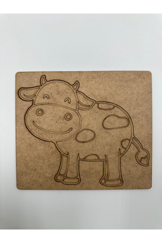 10 Pieces Cow Wooden Painting School Event Activity Art 15 cm