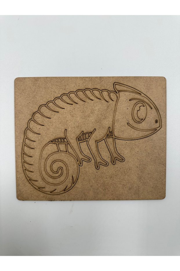 10 Pieces Chameleon Wooden Painting School Event Activity Art 15 cm