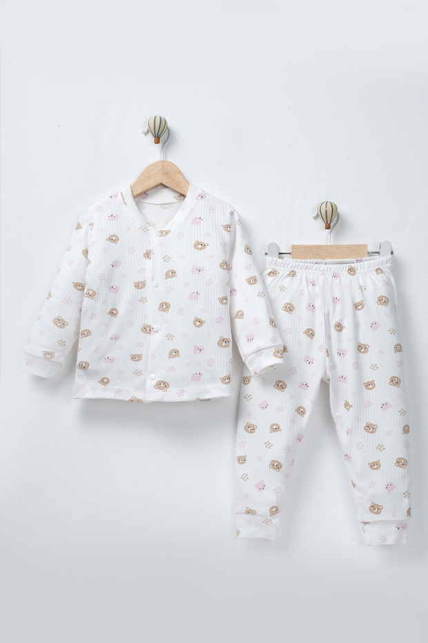 Baby Girl & Child 2-Piece 100% Organic Pajama Set with Buttons