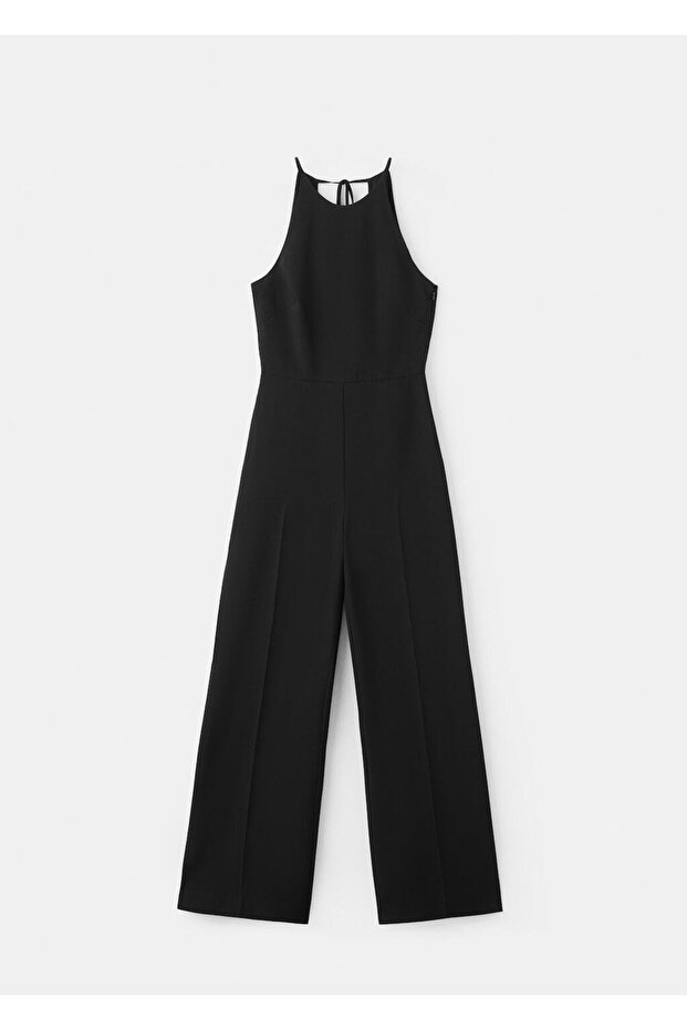 Sırtı açık halter yaka tulum - 3