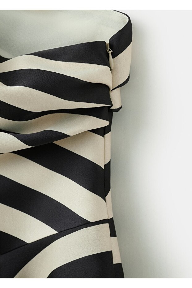 Zebra desenli asimetrik top - 6