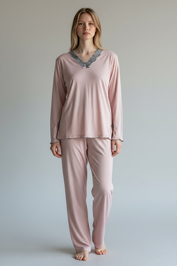 Women's Lace Detailed Summer Pajama Set