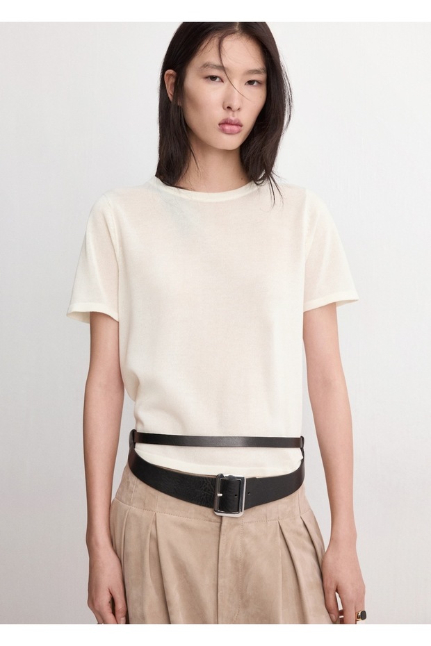 Kısa kollu triko tişört - 1