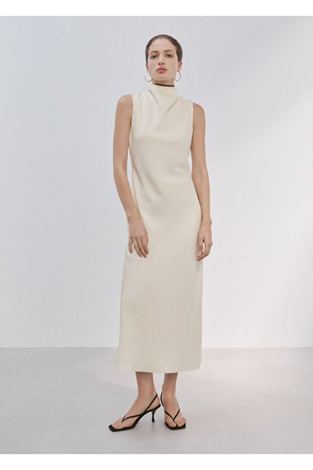 Şal detaylı elbise - 2