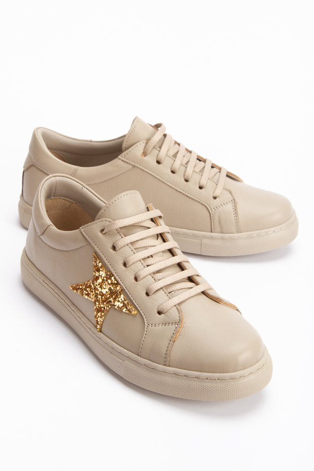 Women's Genuine Leather Casual Sports Shoes 2082 Gray
