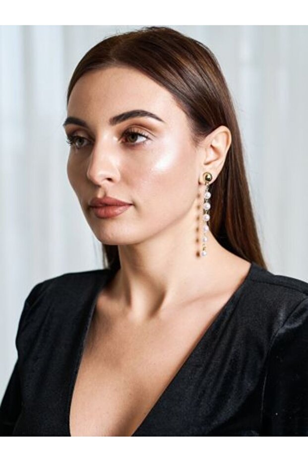 Pearl string earrings - 3