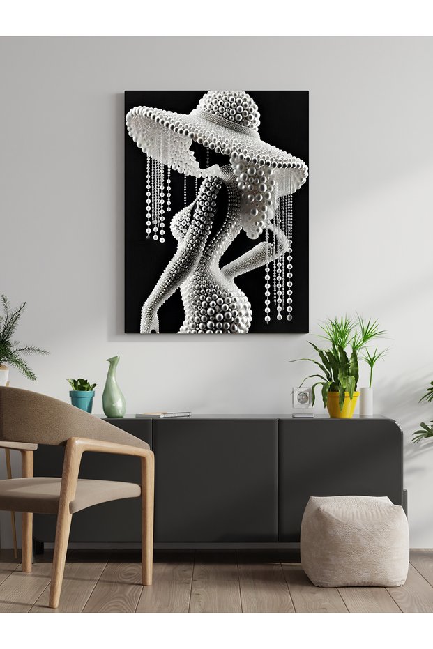 The Woman with the Pearls Canvas Painting Home Office Kitchen Decoration Canvas Wall Painting