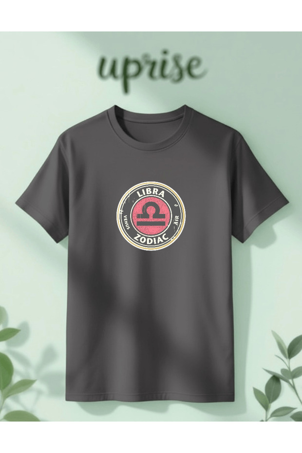 Libra Libra Zodiac Sign Astrology Zodiac Printed Cotton Oversize T-Shirt