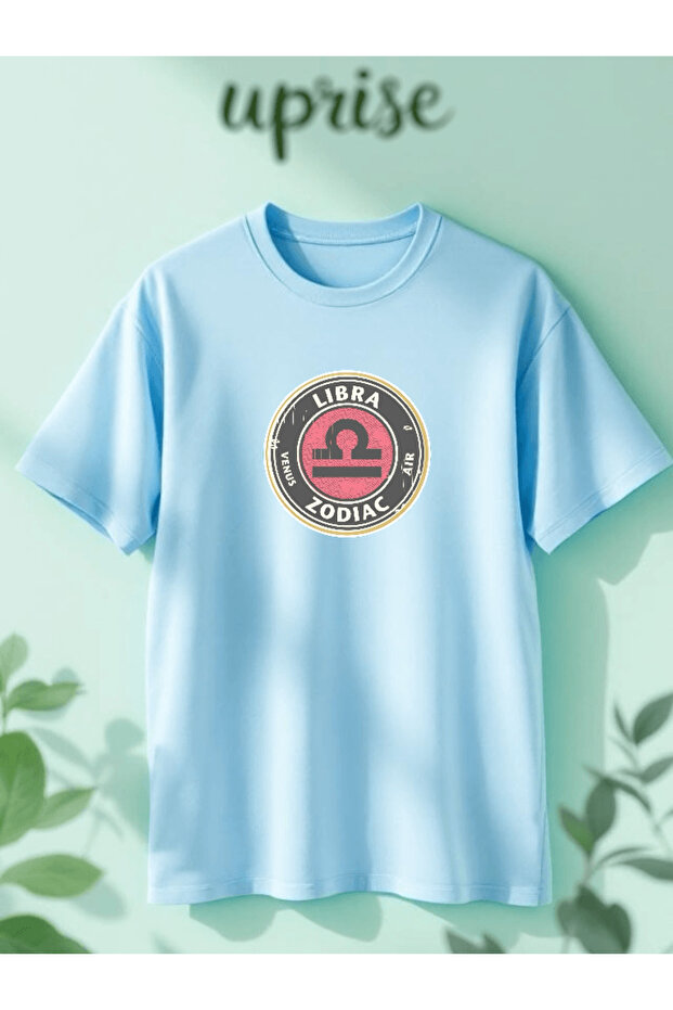 Libra Libra Zodiac Sign Astrology Zodiac Printed Cotton Oversize T-Shirt