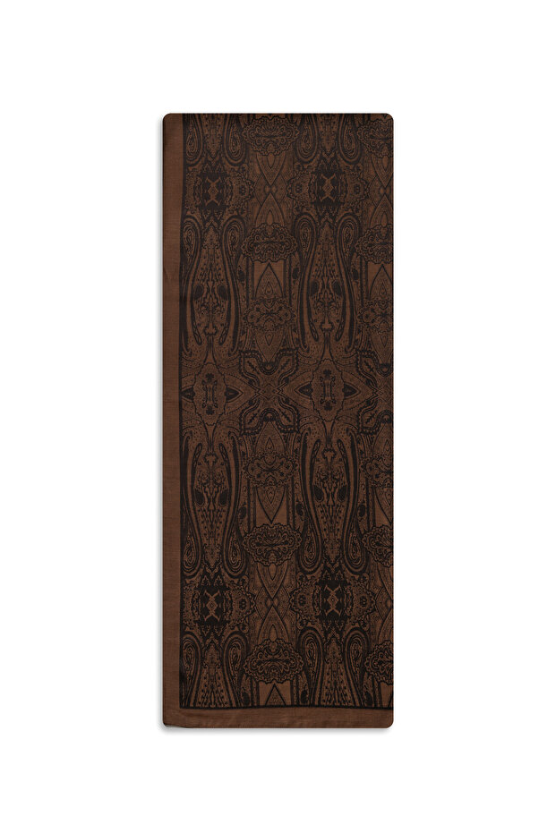 Ethnic Patterned Shawl Brown - 2
