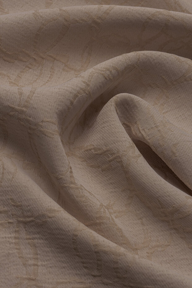 Ring Patterned Shawl Beige - 1