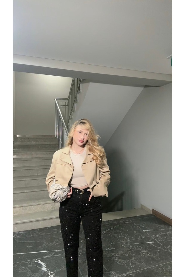 Taşlı jean premium model - 3