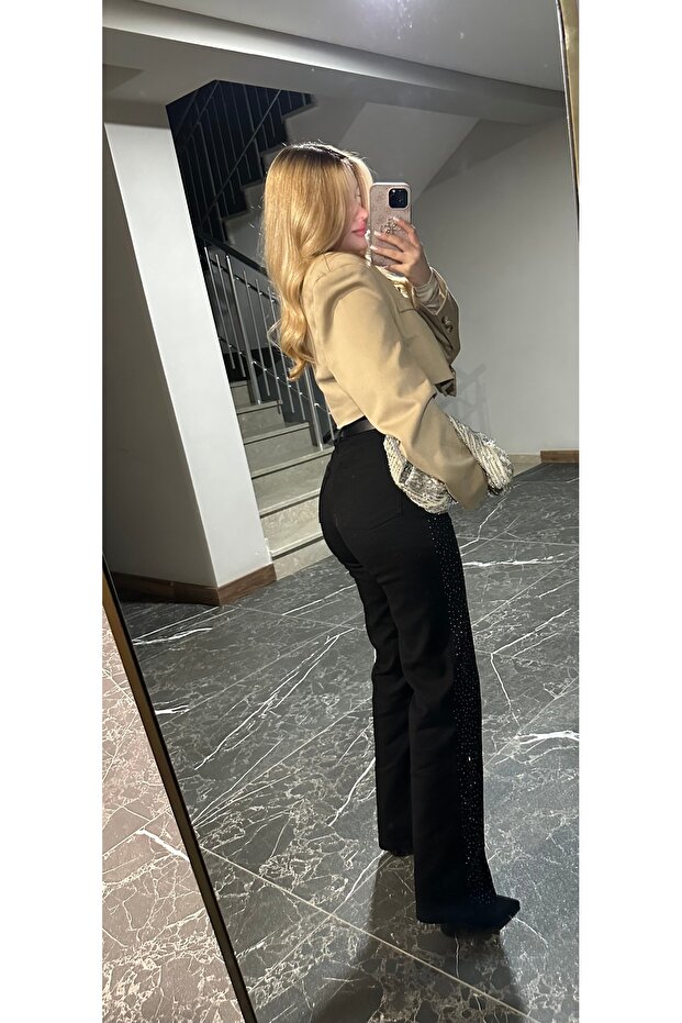 Taşlı jean premium model - 2