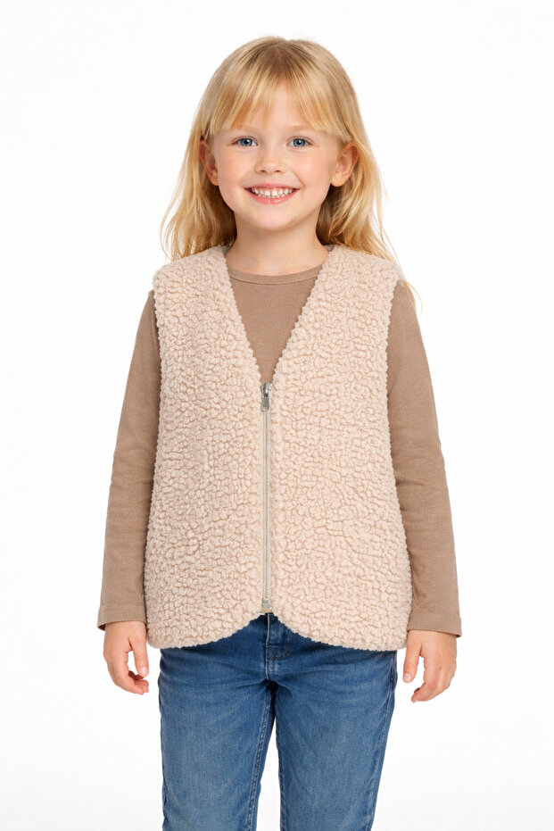 Teddy Plush Zippered Children'S/Baby Vest