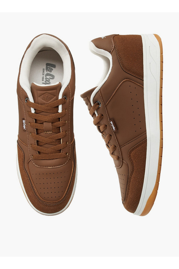Men Perforated Lace-Up Ankle Sneakers
