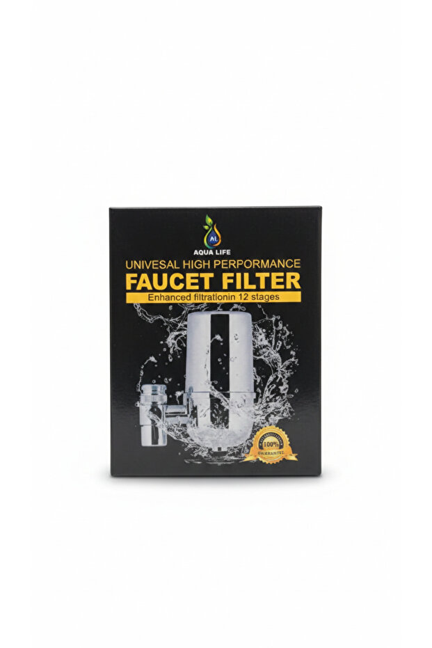 Activated Carbon Faucet Filter for Sink - 720° Swivel Tap Water Filter with Dual Flow Modes