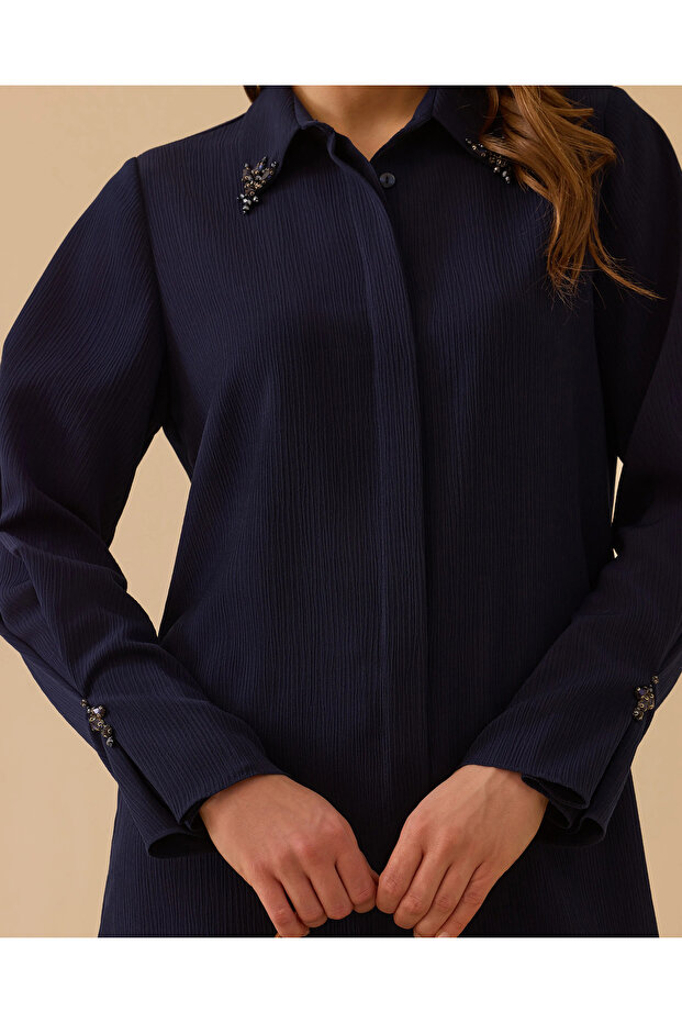 Taş Detaylı Gömlek - 4