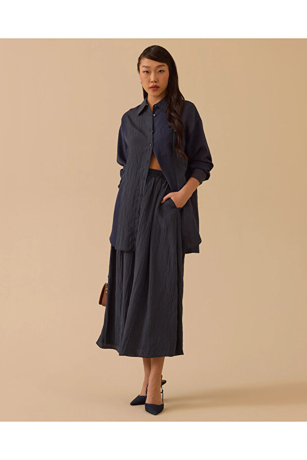 Elastik Bel Uzun Etek - 2