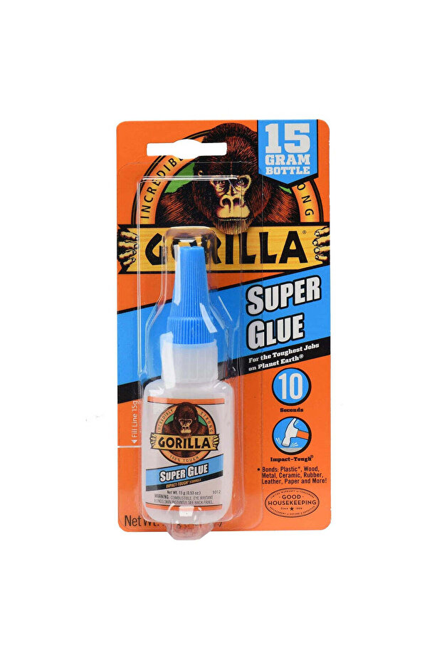 Clear Super Glue – 1 Pack, No-Run Control Formula 15 Gram