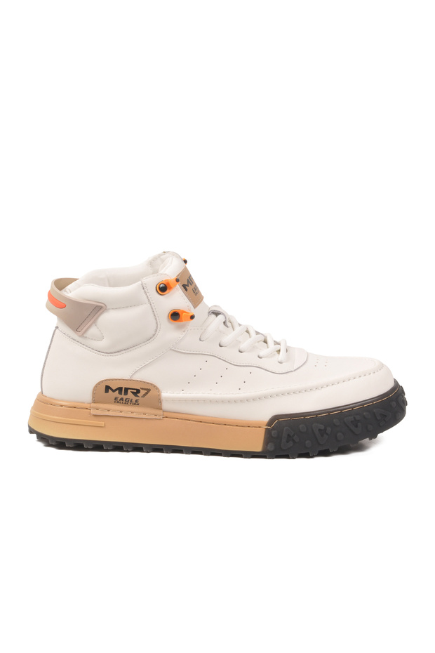 White Genuine Leather Men's Sneaker 152-18111 m