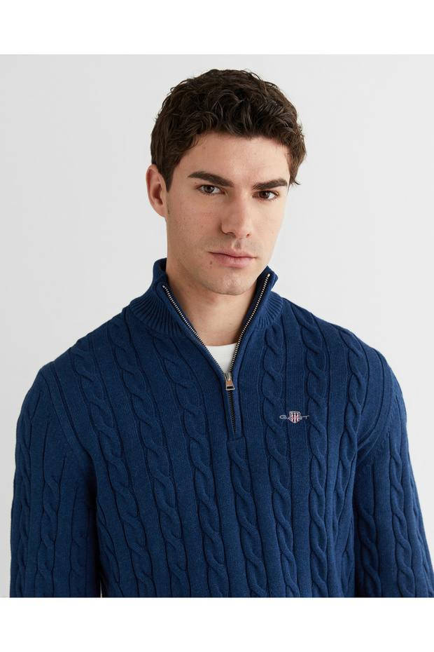 Erkek Mavi Regular Fit Kazak - 4