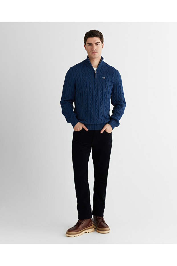 Erkek Mavi Regular Fit Kazak - 3