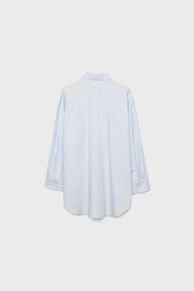 Oversize zımbalı gömlek - 7