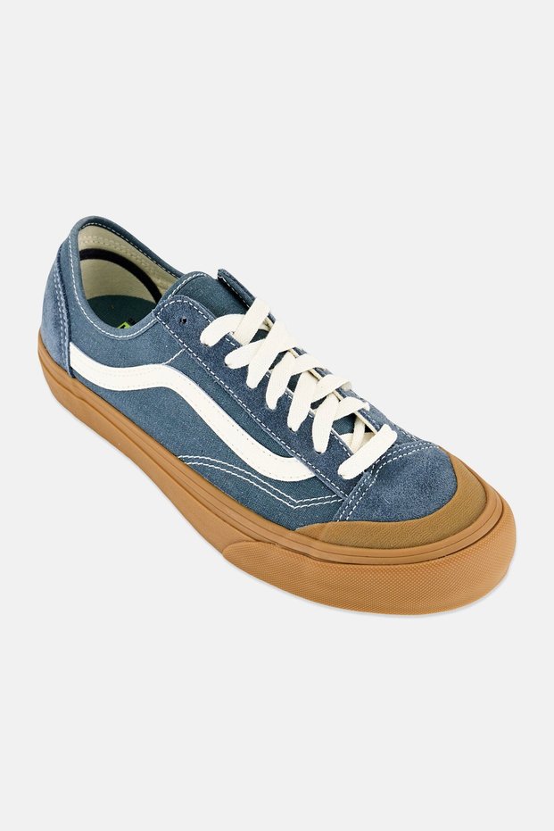Men Style 136 Deco Lace Up Skateboard Shoes, Steel Blue