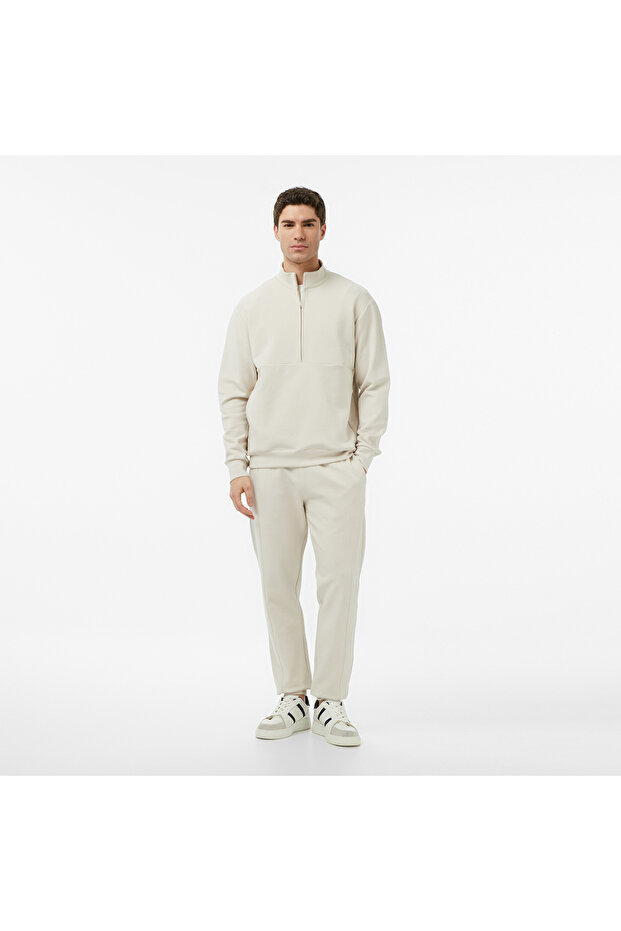 Erkek Bej Regular Fit Sweatshirt - 3