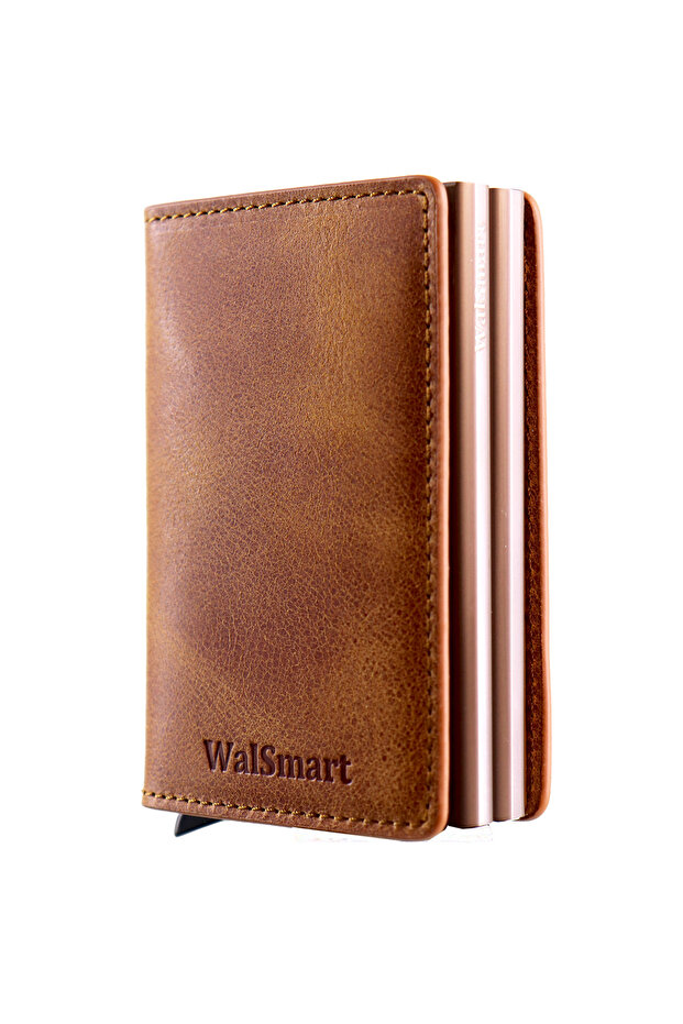Magduo Crazy Smart Mechanism Genuine Leather Wallet